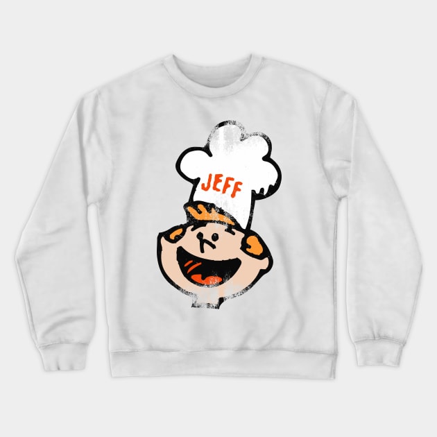 Jeff - Retro Burger Chef Mascot Crewneck Sweatshirt by EverGreene